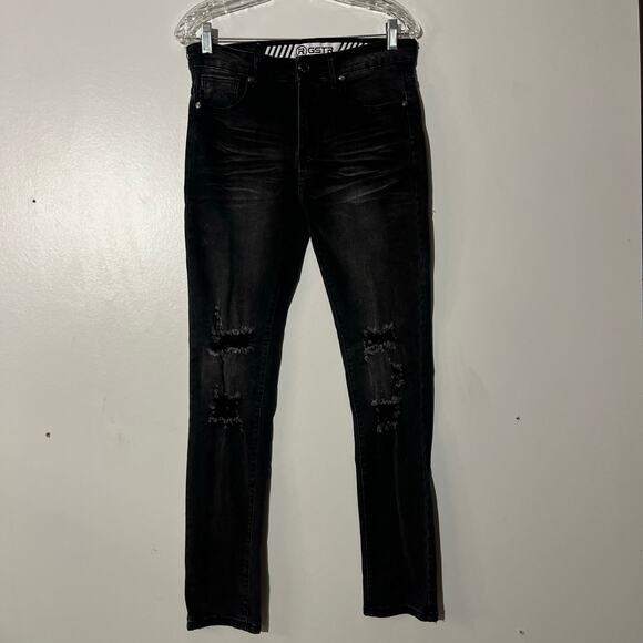 G-STAR RAW Black Destressed Skinny Jeans Mens Size 30 X 30 - Picture 1 of 7